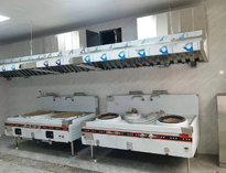 大型食堂厨房设备厂家告诉你抽排系统的管道部件及安装方法
