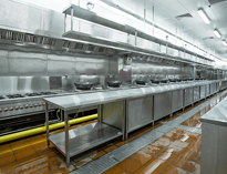 学校食堂厨房设备厂家告诉你商用厨房的三种排水方式