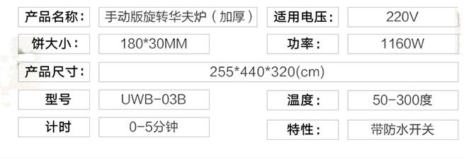 优佰特华夫炉技术参数