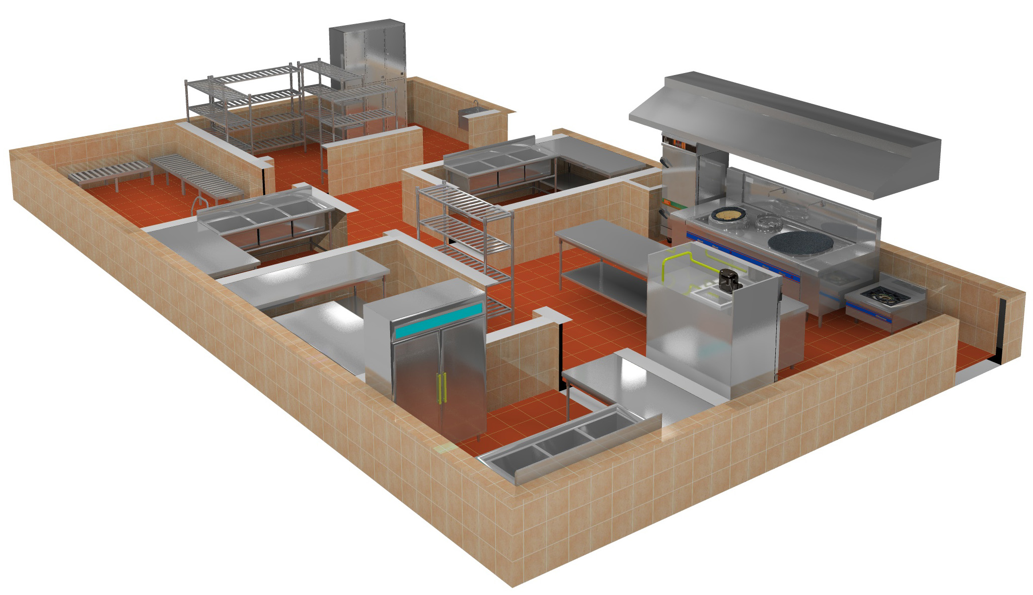 商用厨房设计图2
